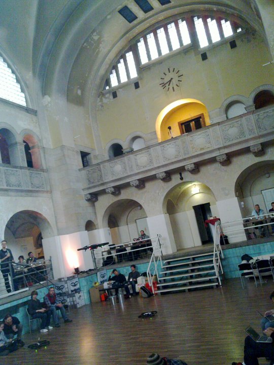 The great venue of nodecopter 2012 - a former public bath